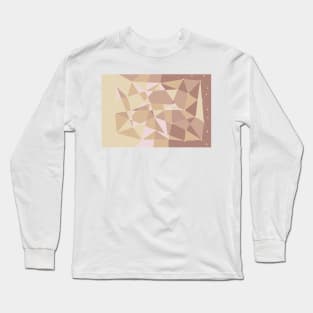 Abstract random geometric pattern Orange/brown Long Sleeve T-Shirt